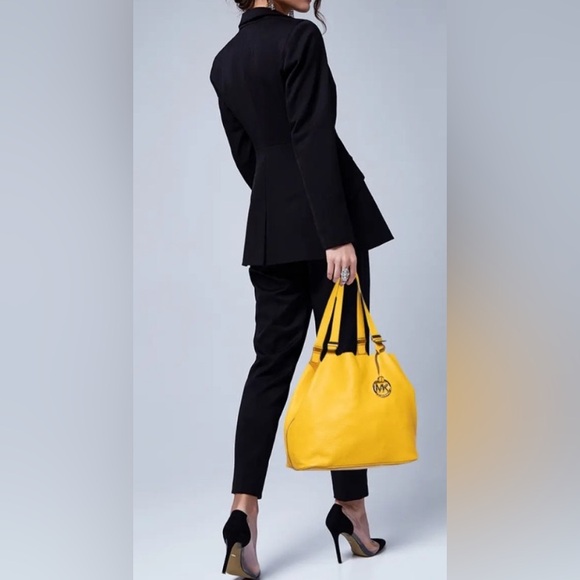 Michael Kors Purple Suede Leather Shoulder Colgate Tote /Shoulder Bag - Picture 13 of 16